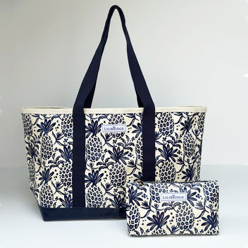Lilibridge Bag, hand-screened beach bag in Bahamas-inspired prints
