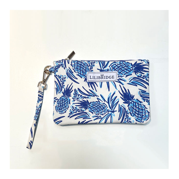 The Wristlet, Signature Pineapple, Coated Canvas