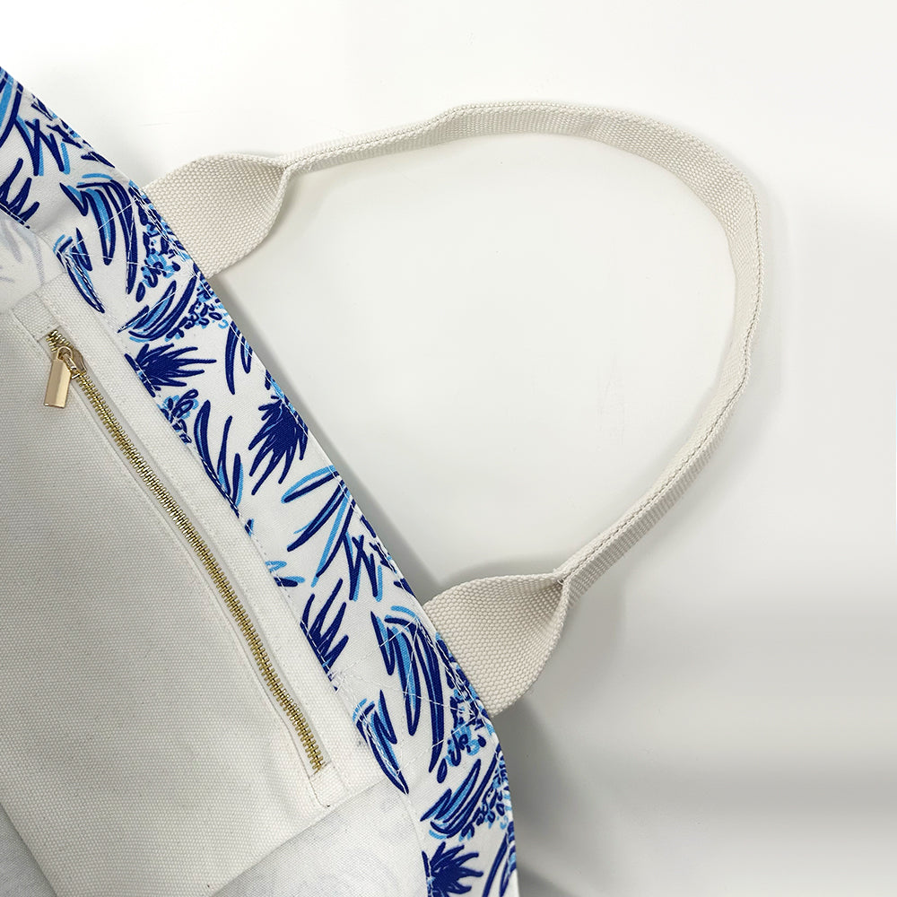The Live and Love Tote, Signature Pineapple, Coated Canvas