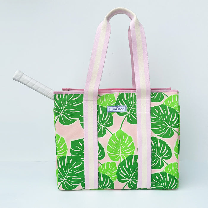 The Tennis Bag, Pink Monstera