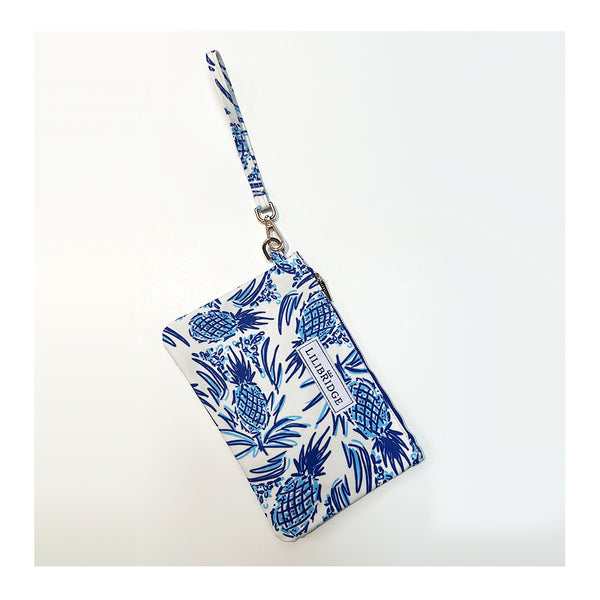 The Wristlet, Signature Pineapple, Coated Canvas
