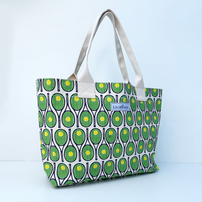 The Live and Love Tote, Tennis 2, Coated Canvas