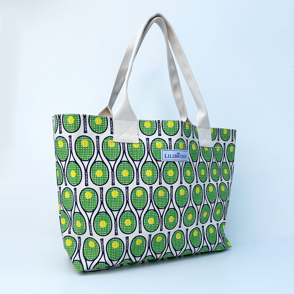 The Live and Love Tote, Tennis 2, Coated Canvas