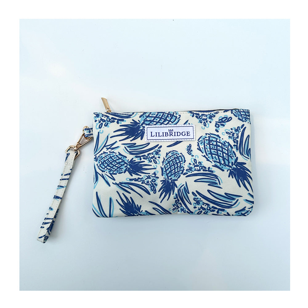 The Wristlet, Signature Pineapple, Coated Canvas