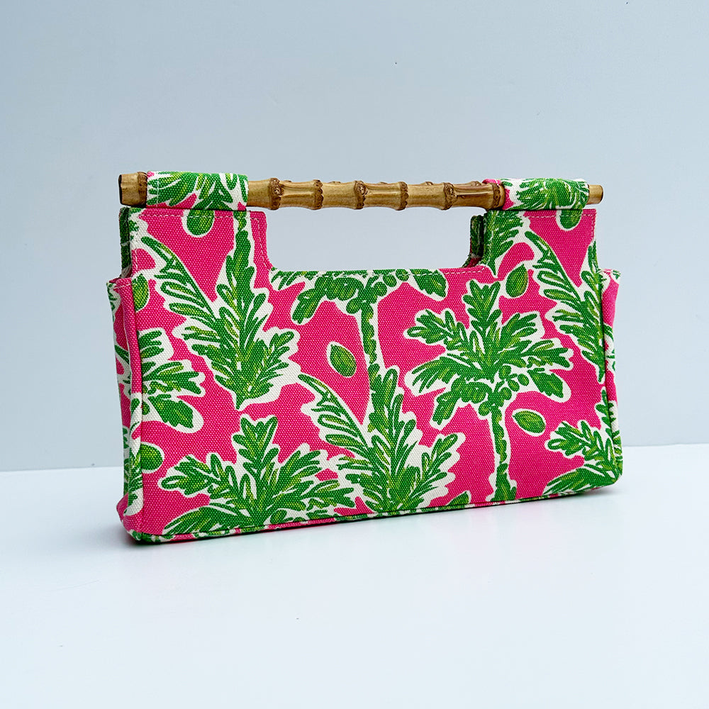 coconut palm leaf bag The Bamboo Clutch, Coconut Palm – Lilibridge