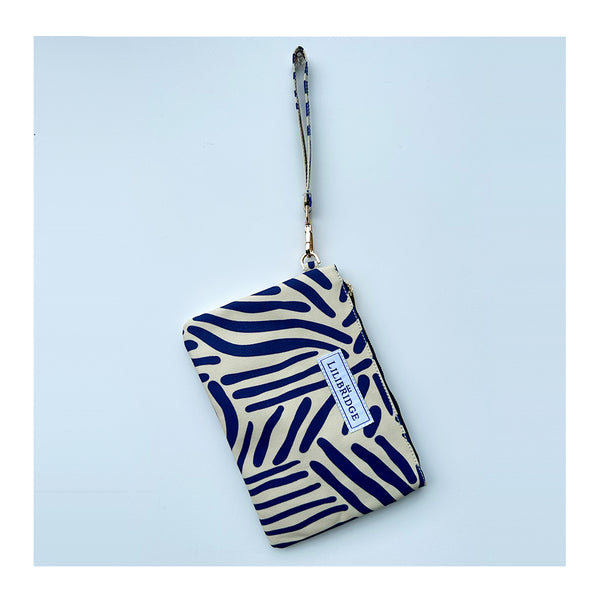 The Wristlet, Les Lignes, Coated Canvas