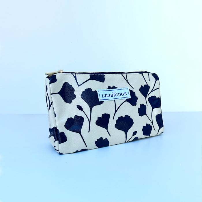 The Makeup Bag, Navy Ginkgo