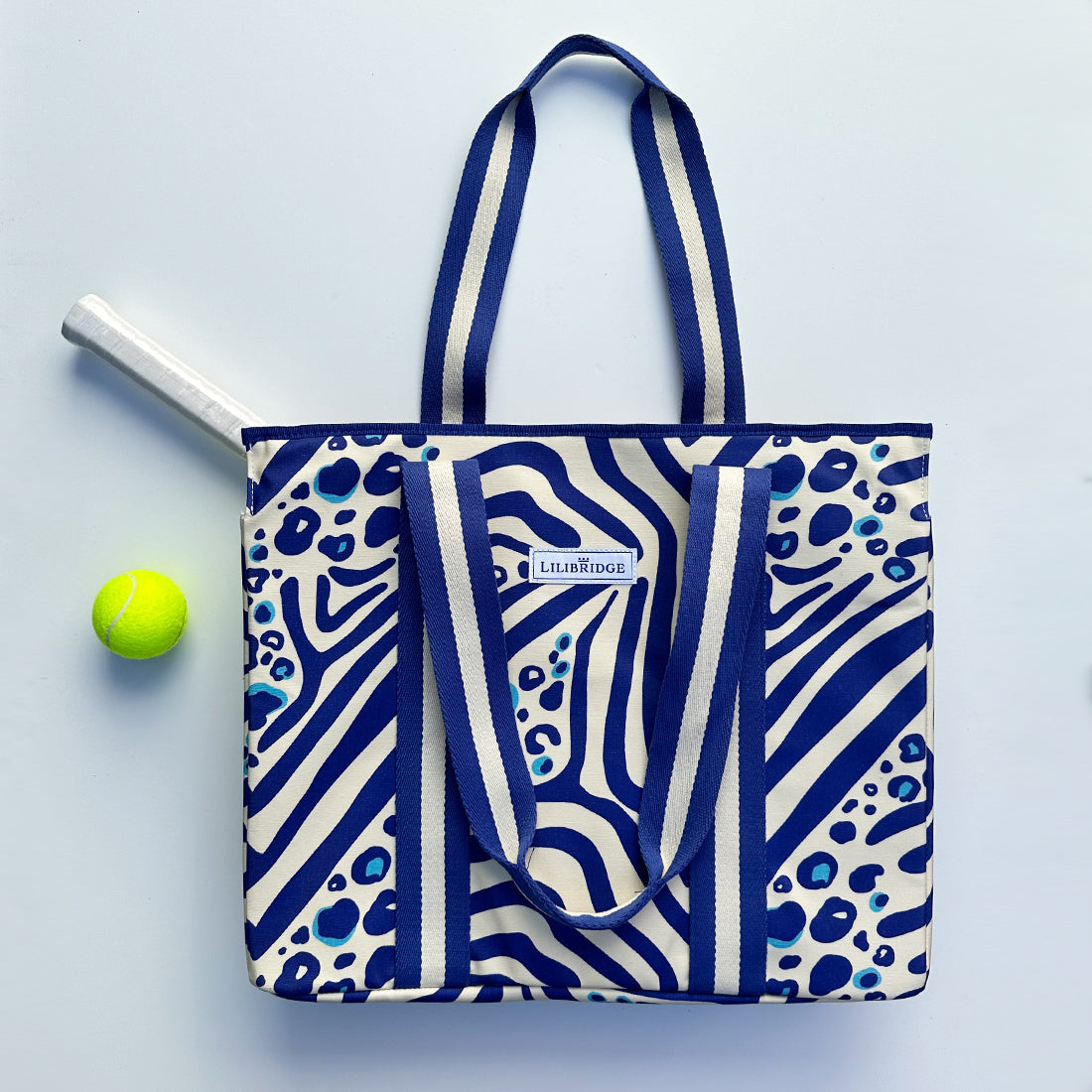 The Tennis Bag, Zebra Cat Blue