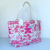 The Live & Love Tote, Pink Pagoda