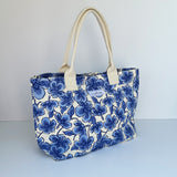 The Live and Love Tote, Hibiscus Blue
