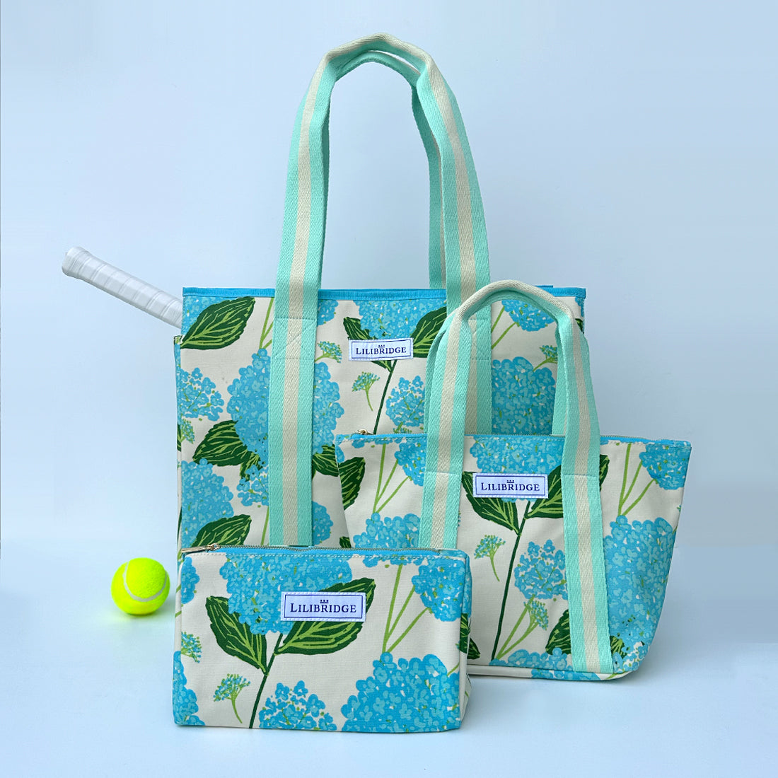 The Tennis Bag, Hydrangea Blue – Lilibridge